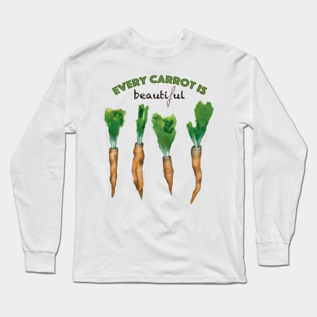 Carrot Power Long Sleeve T-Shirt by basiaradkowska